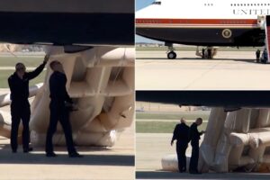 Voo De Trump Atrasa Por Motivo Insólito: Escorrega De Evacuação Abre Em Terra
