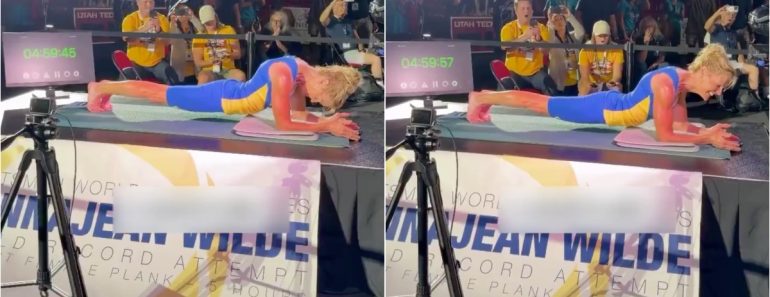 Avó De 61 Anos Bate Recorde Mundial Após Cinco Horas Em Prancha Avó De 61 Anos Bate Recorde Mundial Após Cinco Horas Em Prancha
