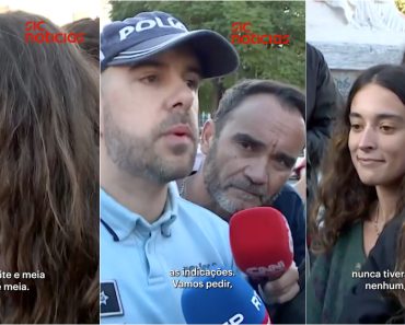 Manifestante Questiona PSP Sobre Ordem Para Retirar Tendas e Exige Explicações Com Base Na Lei Manifestante Questiona PSP Sobre Ordem Para Retirar Tendas e Exige Explicações Com Base Na Lei
